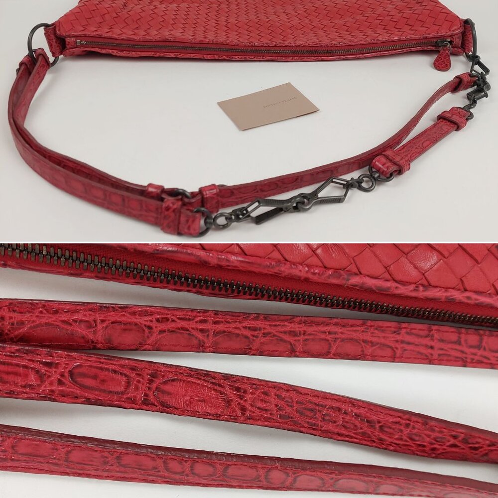 SOLD Bottega Veneta Red Intrecciato Woven Nappa Torchon Oversized Hobo Bag - Picture 10 of 16